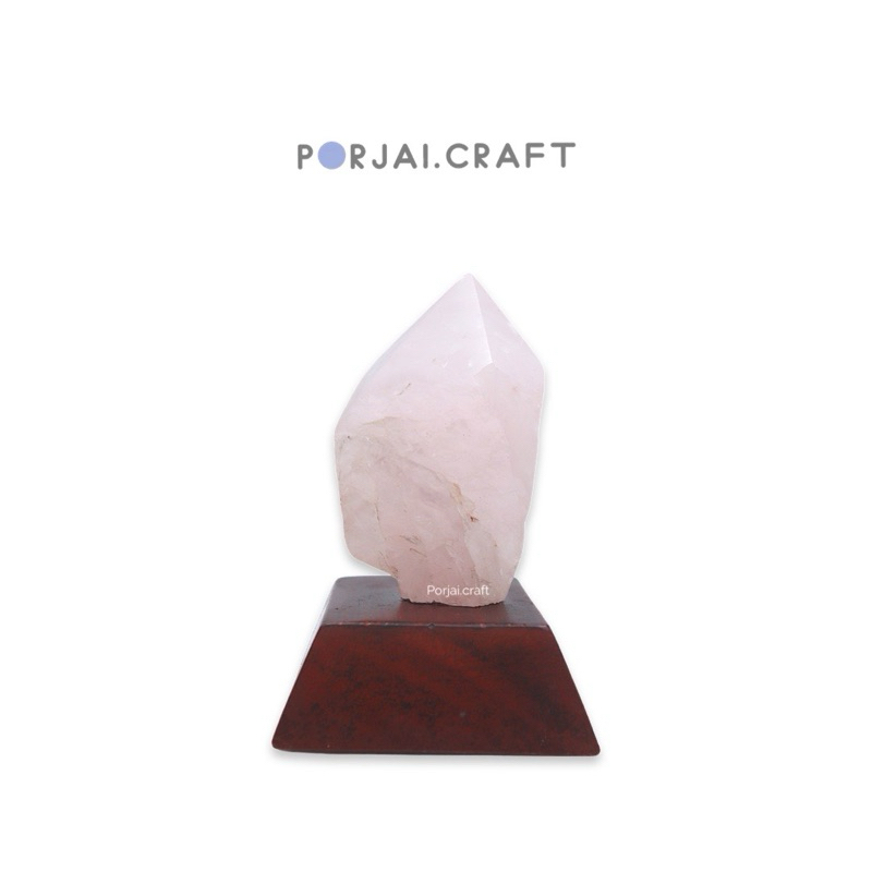 Rose Quartz Half Raw โรสควอตซ์