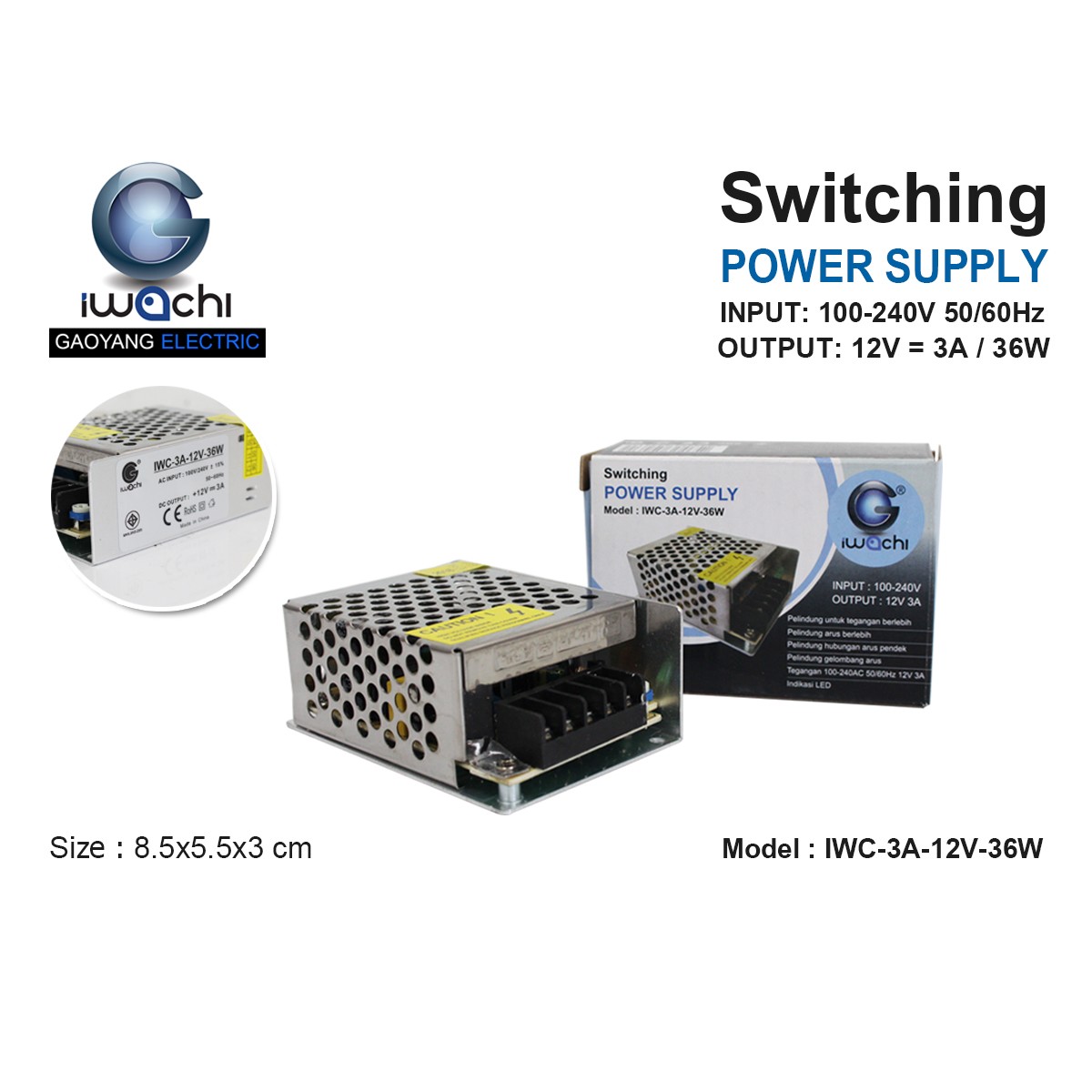 หม้อแปลง IWC-3A-12V-36W