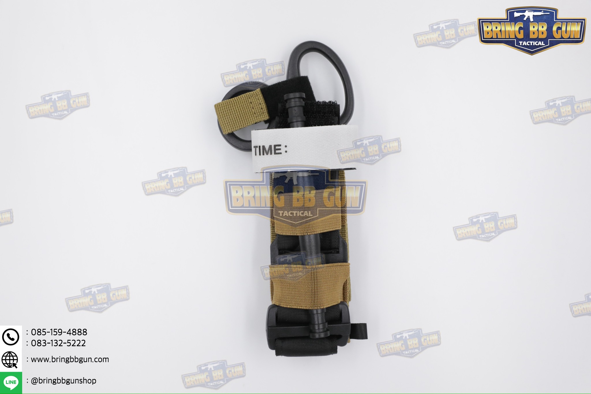 เพ้าผ้าใส่สายห้ามเลือด และ กรรไกรสนาม แบบเปลือย (ซองผ้าใส่ทูนิเก้+กรรไกรสนาม)