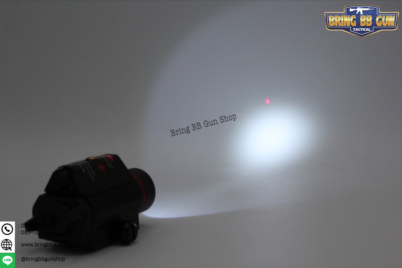 ไฟฉาย และ เลเซอร์ (สีแดง) ติดปืน รุ่นM6