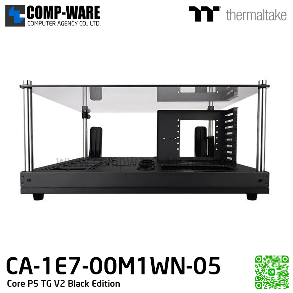 Thermaltake Core P5 TG V2 Black Edition ATX Open Frame panoramic viewing gaming computer case with Tt LCS Certified CA-1E7-00M1WN-05