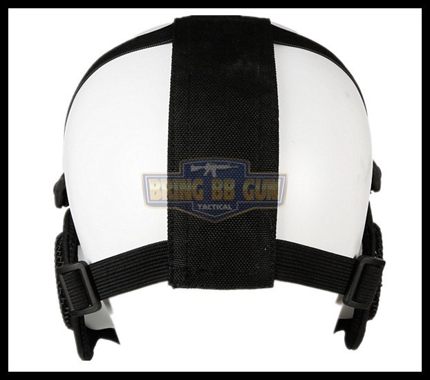 หน้ากากตะแกรงครึ่งหน้า รุ่นแก้มผ้ามีที่ปิดหู