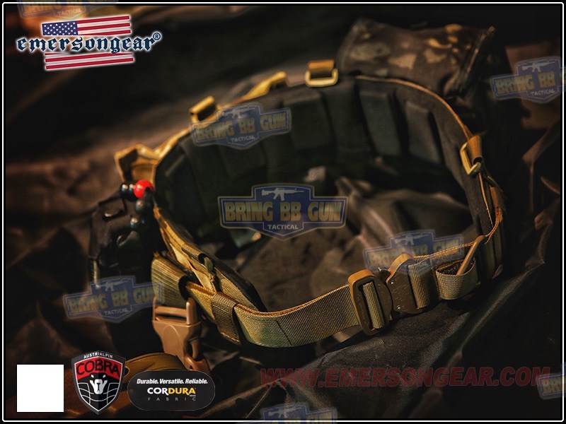 เข็มขัดยุทธวิธี รุ่น Cobra แบบมีนวม ยี่ห้อ Emerson (EmersonGear COBRA Battle Belt) (Battle Belt) (War Belt)