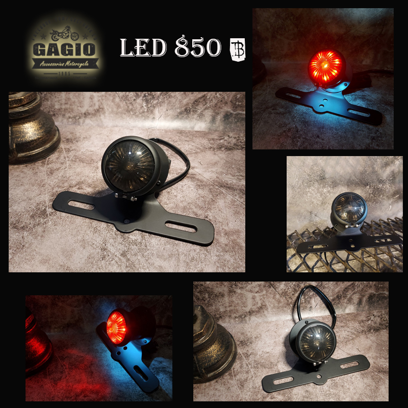 ไฟท้าย LED ลายบัวเลนดำ วินเทจ