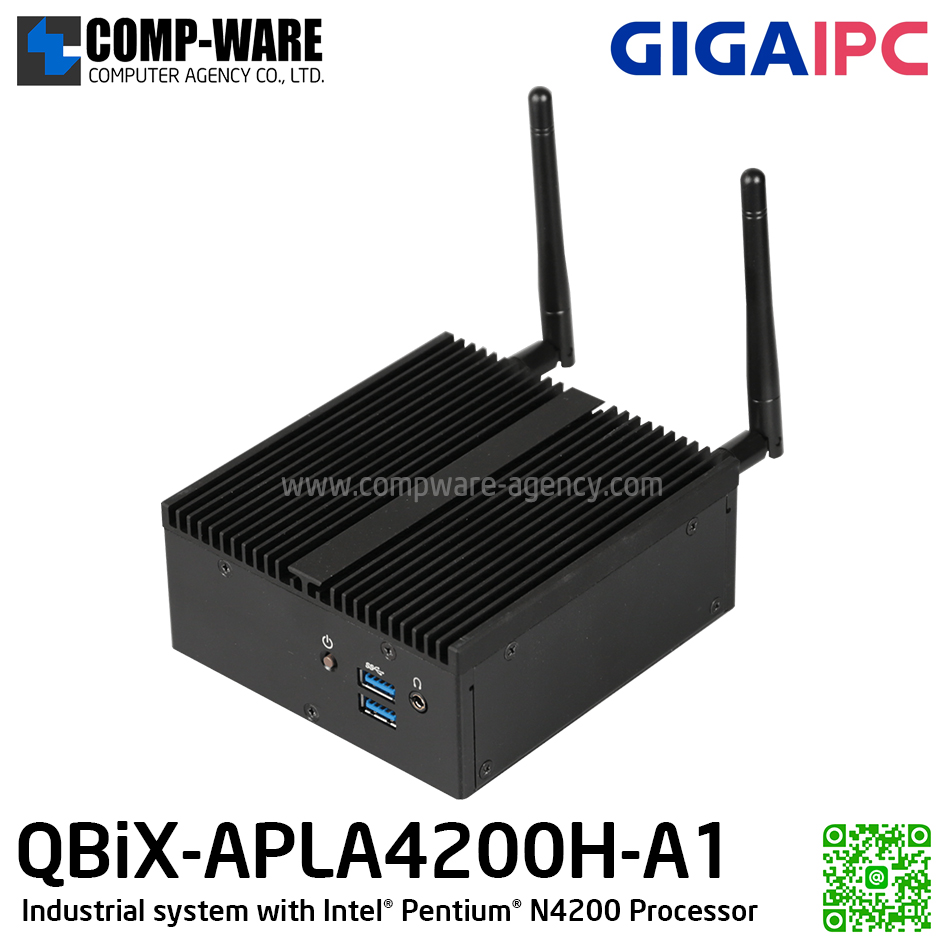 GIGAIPC QBIX-APLA4200H-A1 INTEL PENTIUM N4200 QUAD CORE MINI PC , 128GB SSD, 4GB DDR4 , DOS (1-Year Warranty)