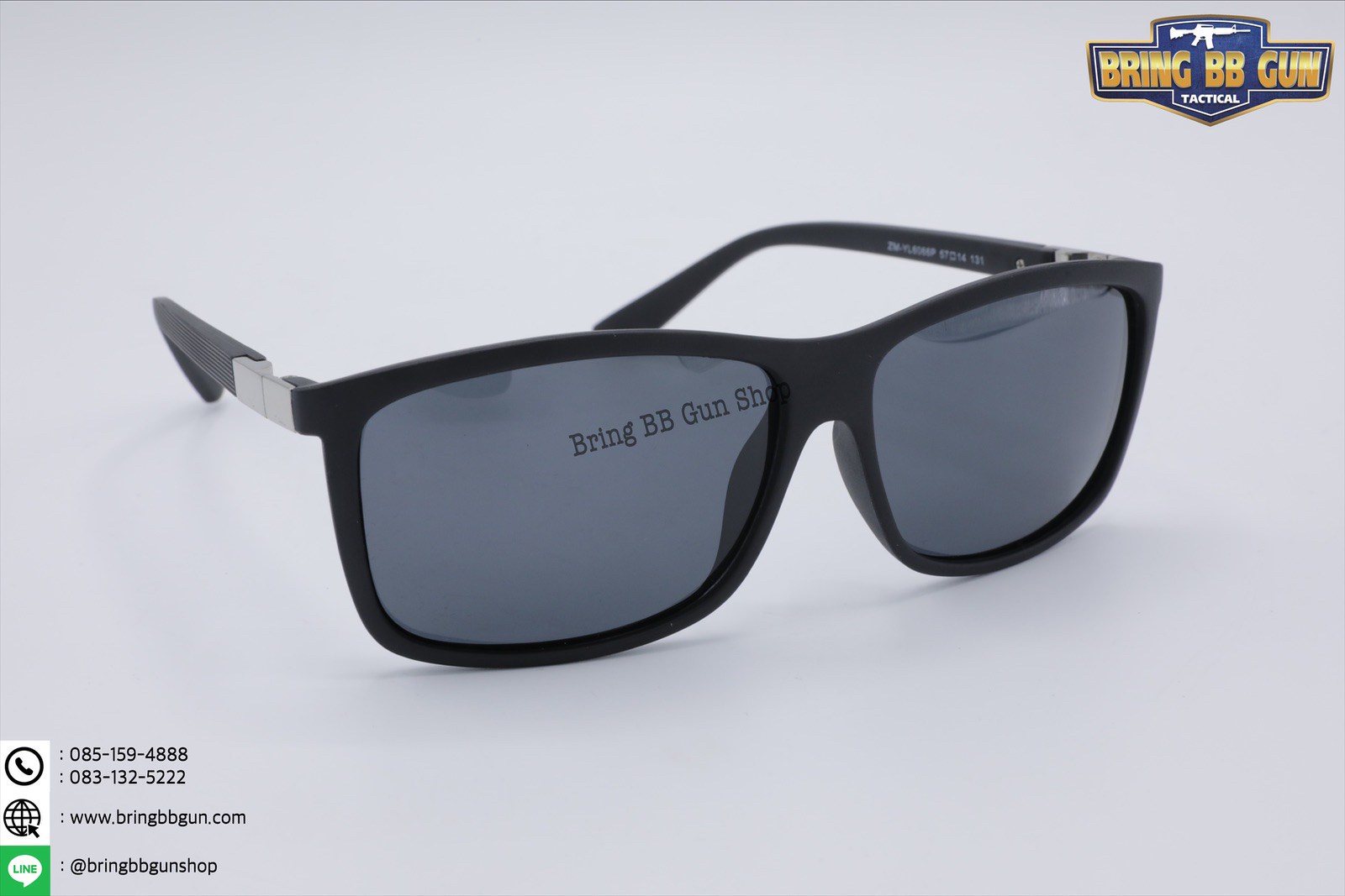 แว่นกันแดด เลนส์ Polarized (เลนส์โพลาไรซ์) รุ่น ทรงกรอบสี่เหลี่ยม