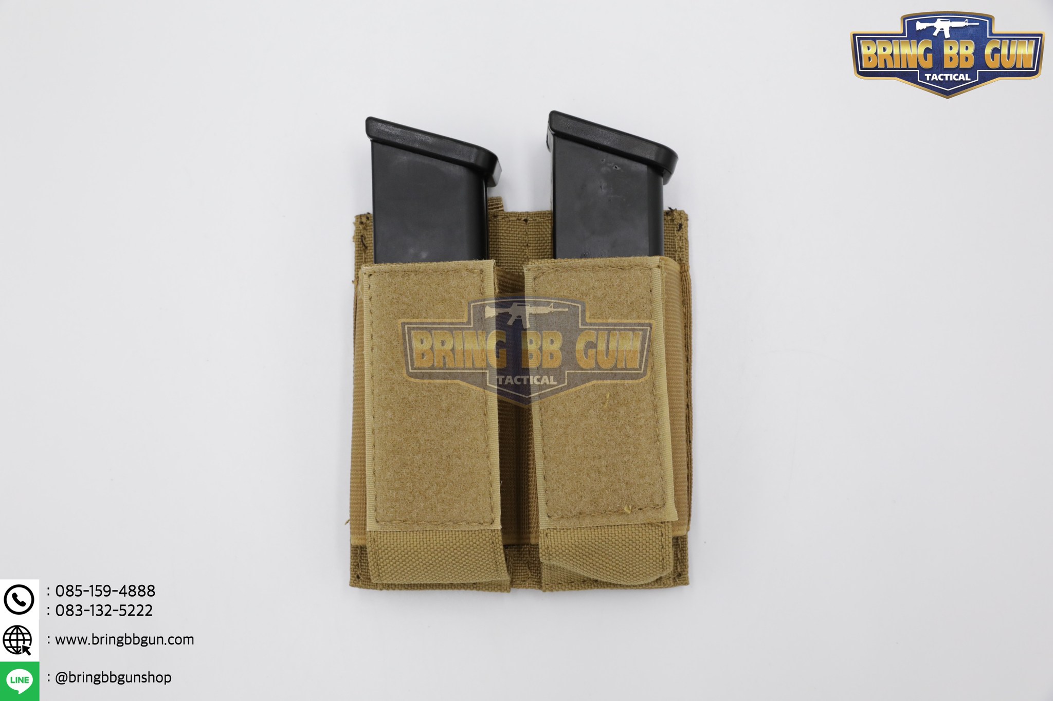 เพ้าเเม็กกาซีนปืนสั้นคู่แบบผ้า M5 (ซองแม็กกาซีนคู่แบบผ้า M5)