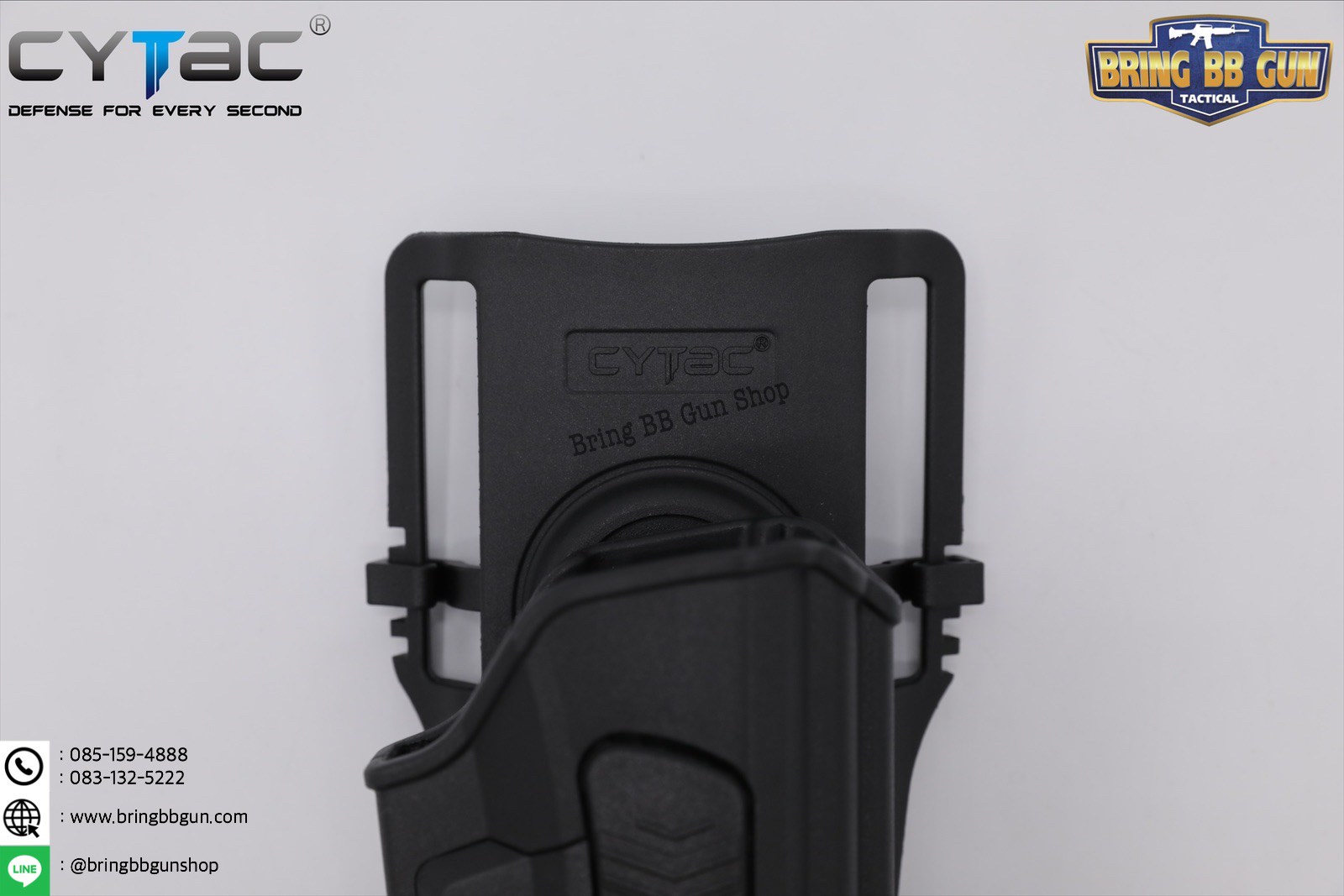 ซองปืนพกนอกปลดนิ้วชี้ Sig Sauer P365 + เพลทโหลดต่ำ ยี่ห้อ Cytac (R-Defender G3 Series P365 Holster with Low Ride Belt Loop)