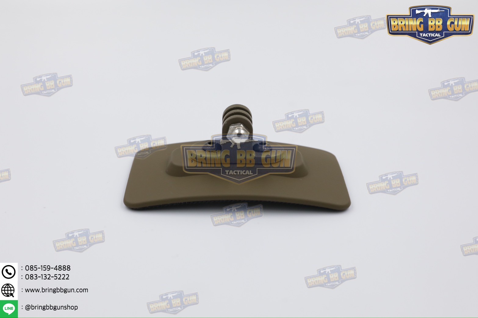 ขาจับกล้อง-ไฟฉายแบบตีนตุ๊กแกติดหมวกยุทธวิธี (เพลทจับกล้อง-ไฟฉายติดหมวกฟาส) (Tactical Helmet Attach M-Lok Plate)