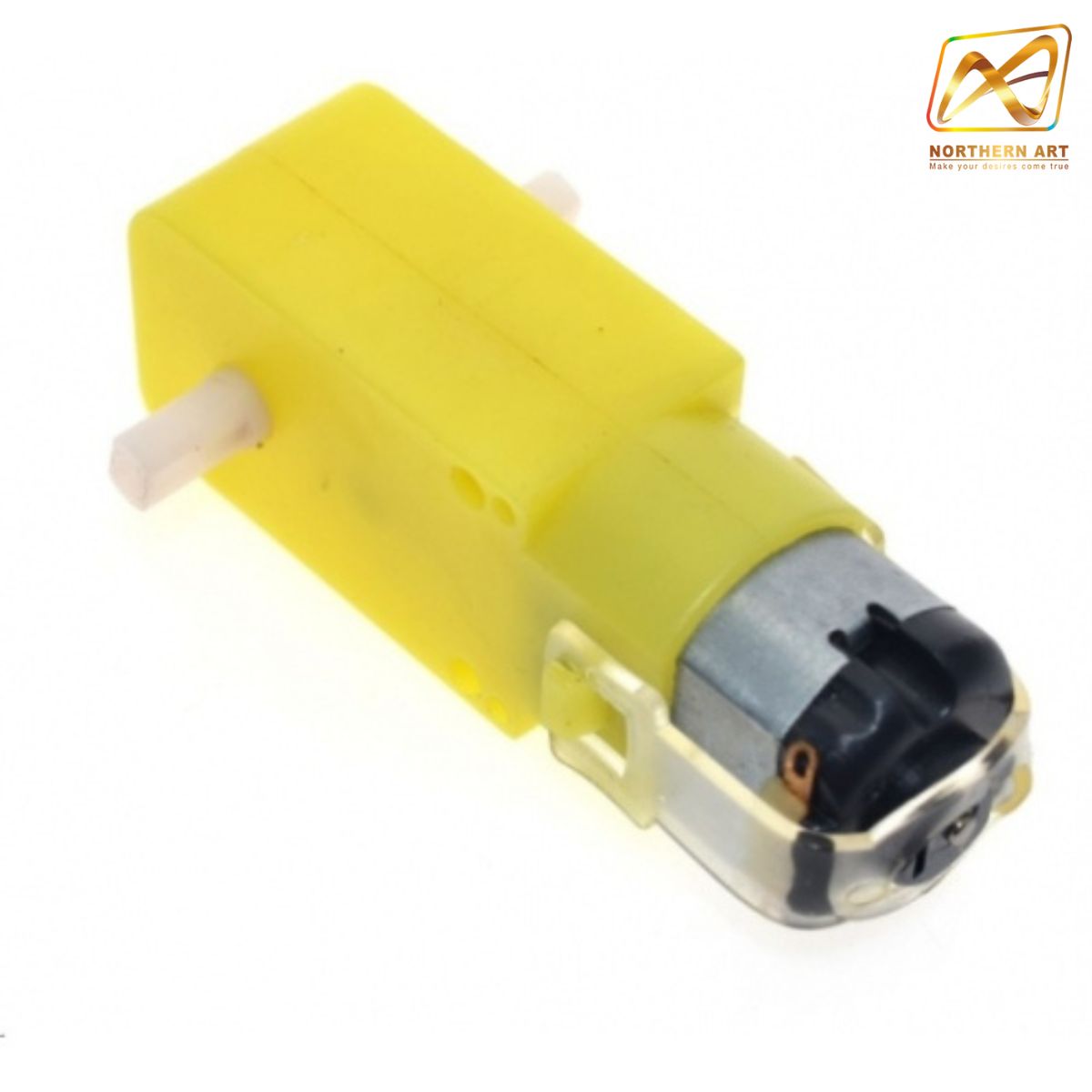 มอเตอร์เกียร์ สำหรับรถบังคับหุ่นยนต์เดินตามเส้น DC Gear Motor 3V - 12V เฟือง 1:48