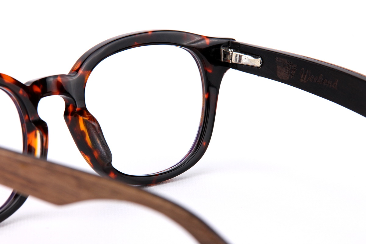 กรอบแว่นสายตาขาไม้ Weekend Duet Collection Tokyo Havana (Dark)
