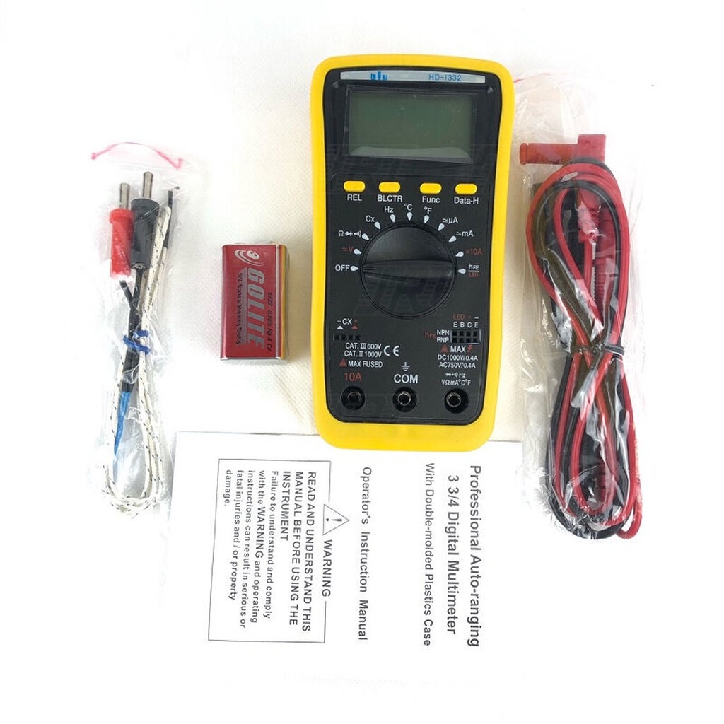 มิเตอร์ BLU M-HD-1332| Multimeter Digital |มีความแม่นยำสูง เครื่องปิดตัวเองอัตโนมัติหลังจากไม่ใช้งาน