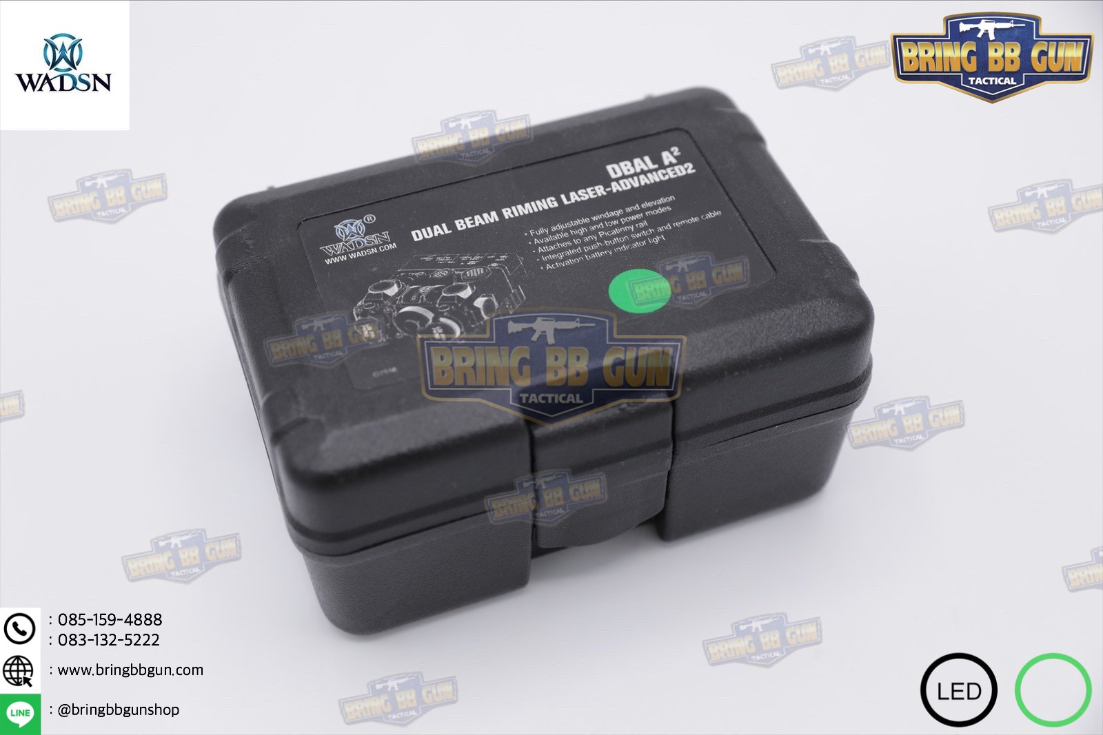 กล่องAN/PEQ-15A รุ่น DBAL-A2 ยี่ห้อ WADSN รุ่น บอดี้พลาสติก (Dual Beam Aiming Laser - Advanced2)