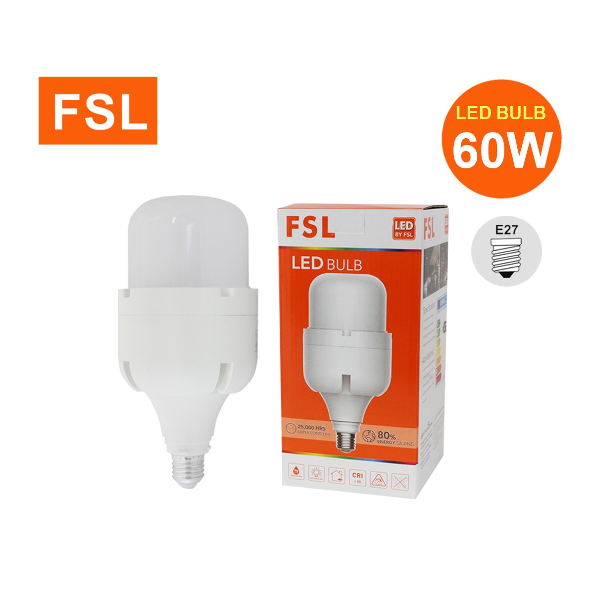 FSL-HIGH-POWER-BULB-60W หลอดไฟ LED แสงขาวและวอร์มไวท์