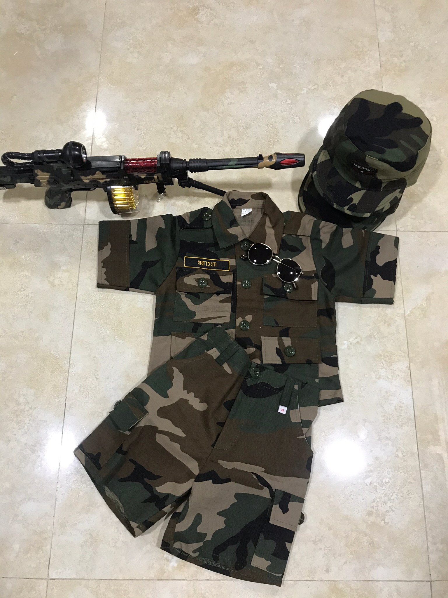 NNandNN Shop 8 0004 ชุดทหารชายเดินป่า ลายพราง