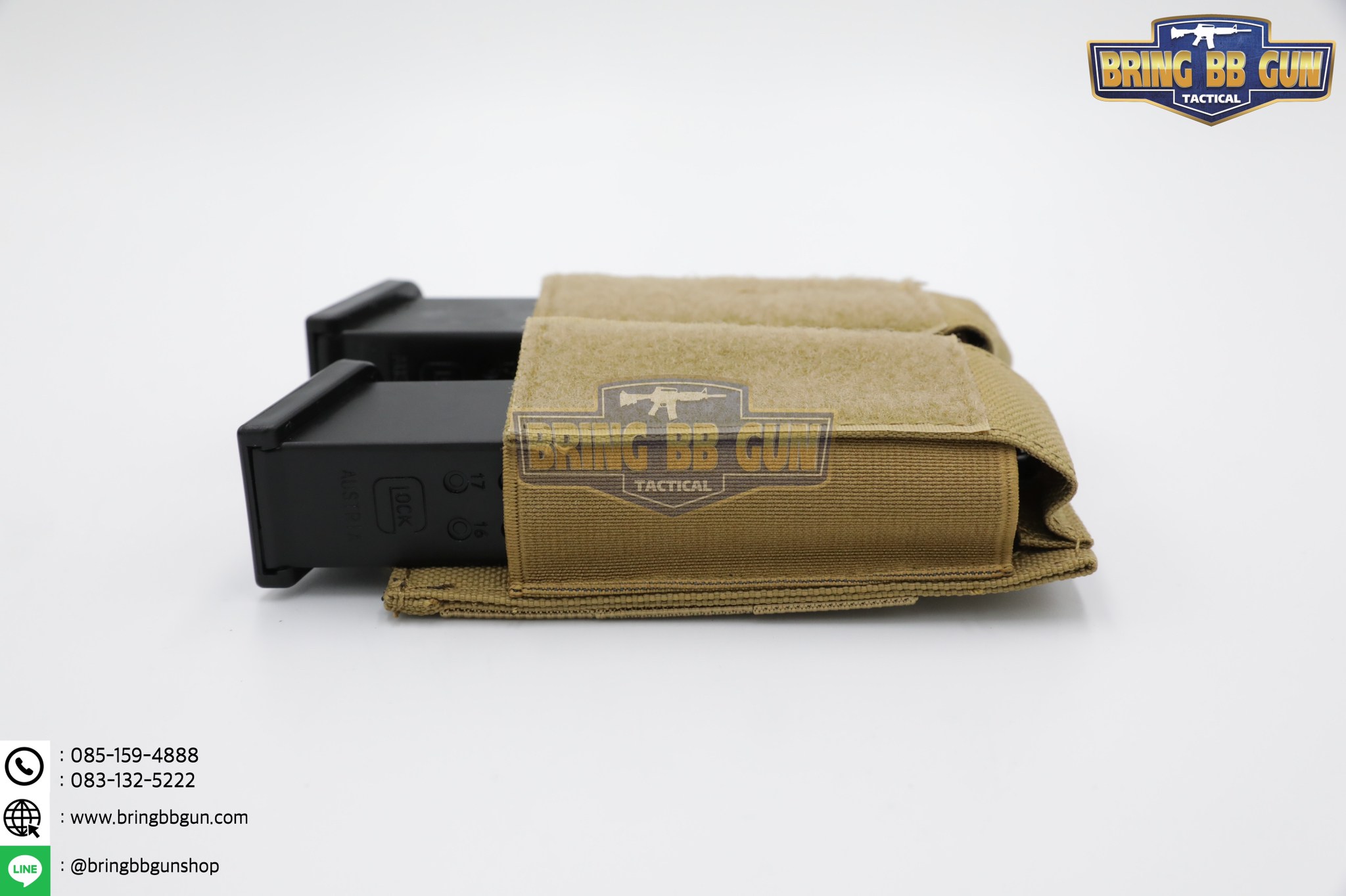 เพ้าเเม็กกาซีนปืนสั้นคู่แบบผ้า M5 (ซองแม็กกาซีนคู่แบบผ้า M5)