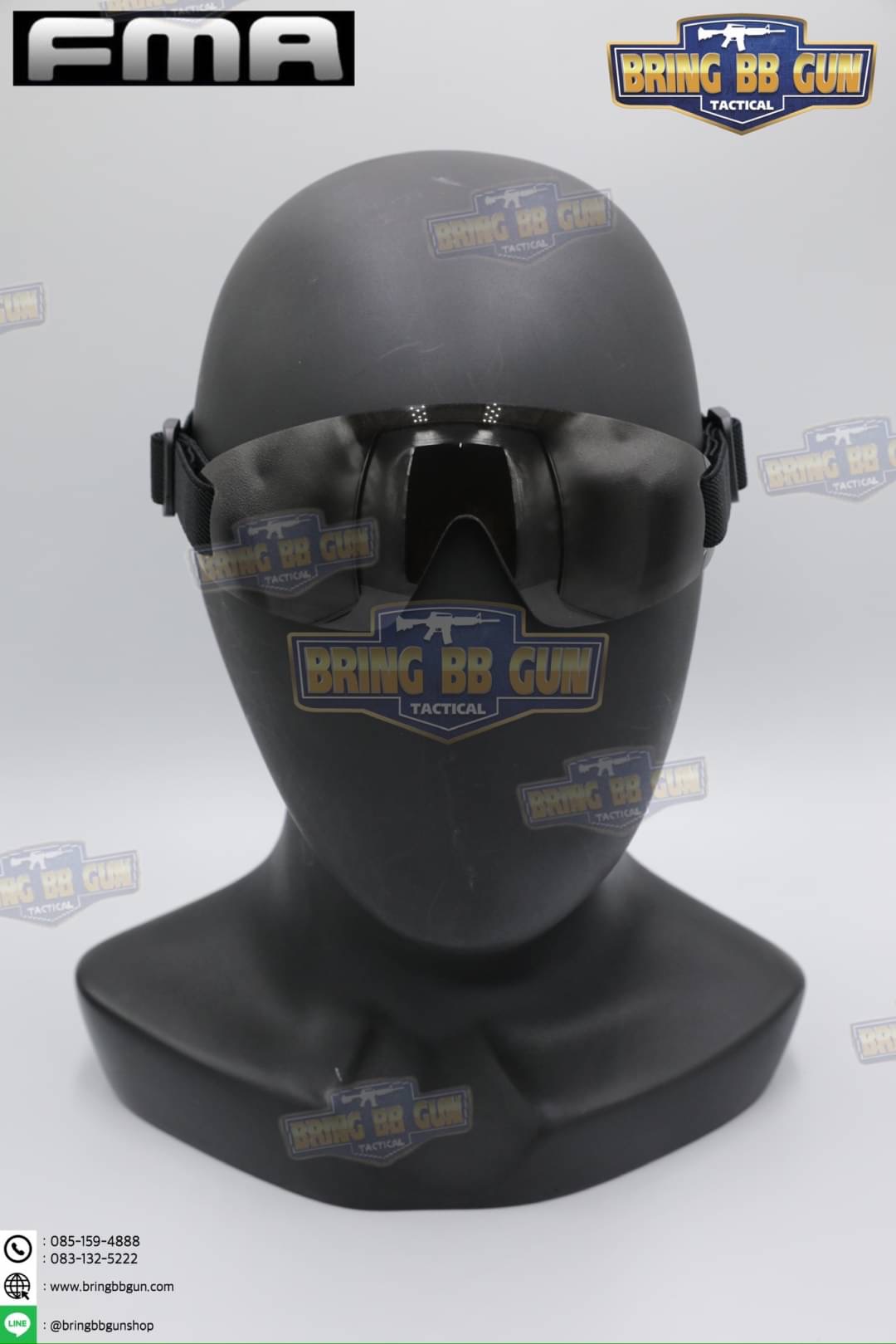 แว่นตากันลม แบบไร้กรอบ ยี่ห้อ FMA (FMA Extreme Low Profile Eyewear) (EXOSHIELD LOW PROFILE EYEWEAR FULL STRAP) (Revision)