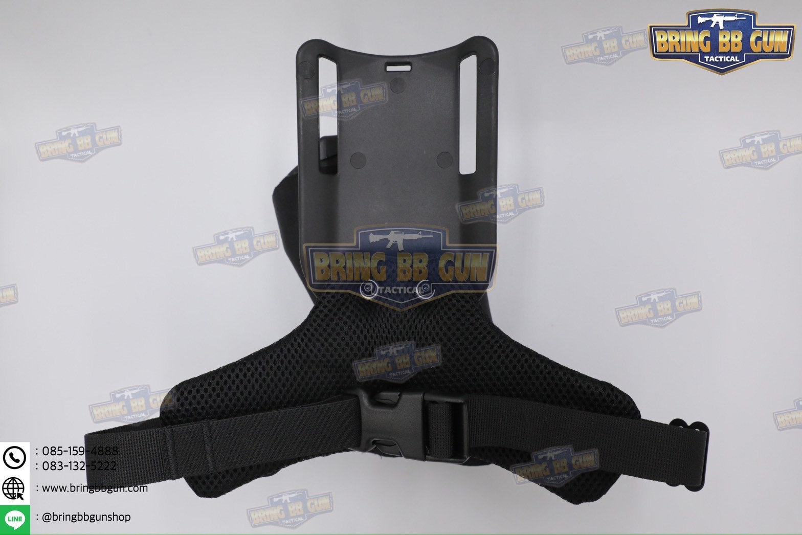 ซองปืน 6354DO Ver. 2 (ซอง6354+สายรัดต้นขาแบบนวม) ซองปืนพกนอกปลดนิ้วโป้ง + ช่องไฟฉาย (ซองปืน 6354DO) (6354 DO) (Glock 17/18/19 + X300) (P320 + X300)