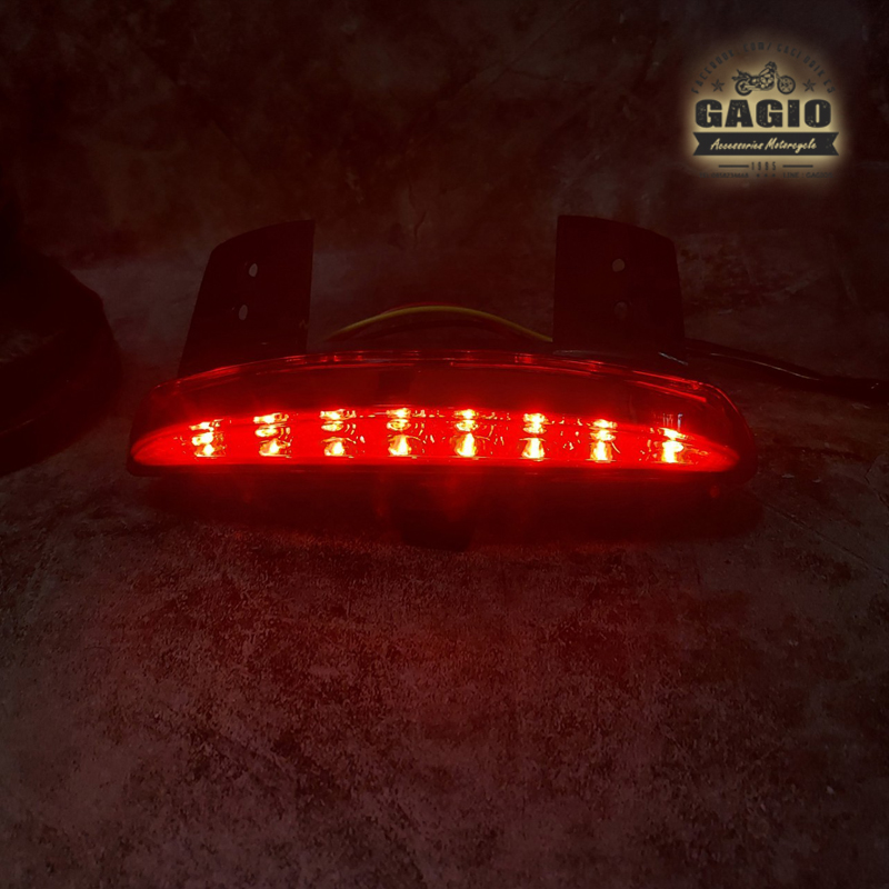 ไฟท้าย LED โค้ง วินเทจ เลนส์ แดง