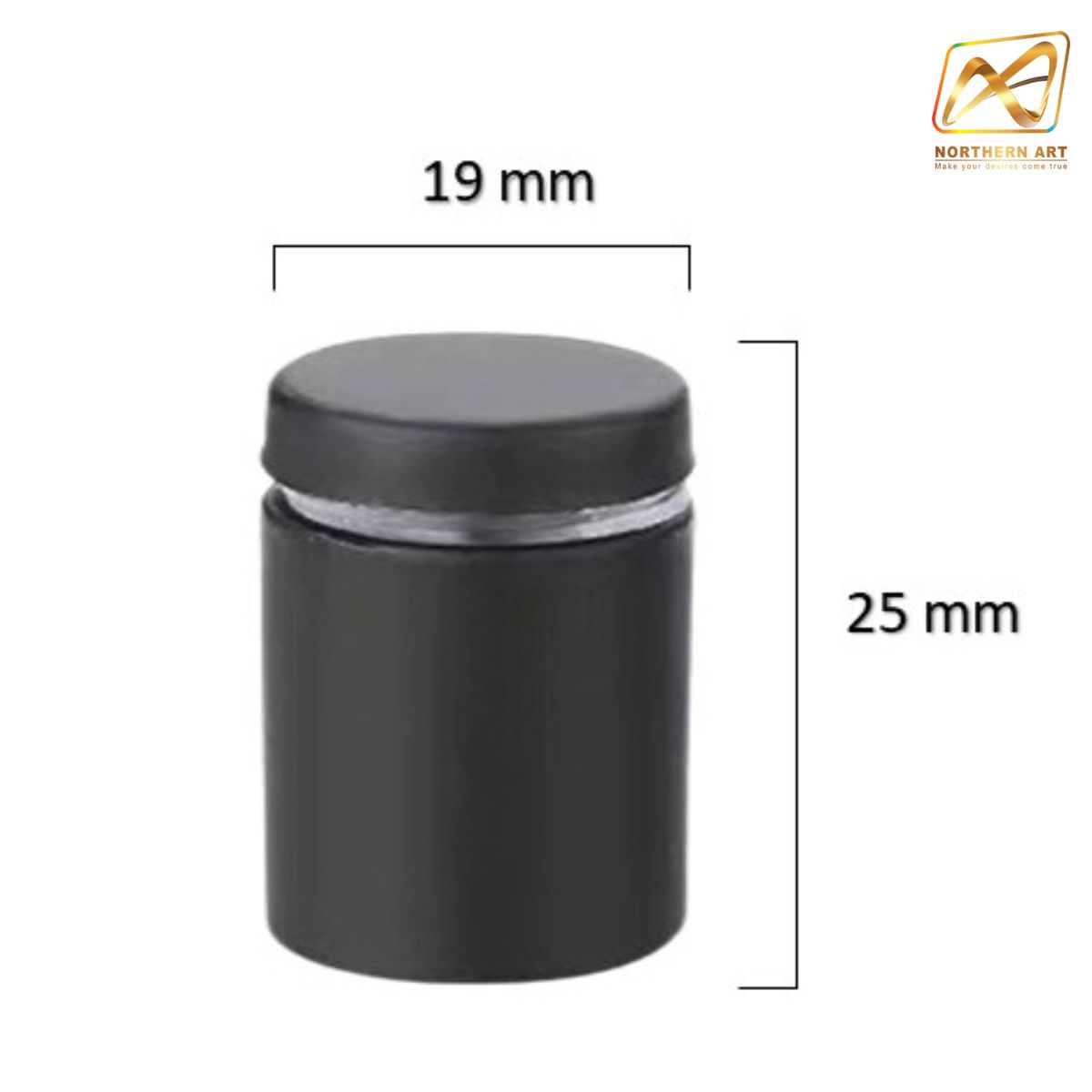 หมุดลอยสแตนเลส สีดำ ยึดกรอบภาพอะคริลิค หรือหมุดยึดกระจก (สั่งขั้นต่ำ 12 อัน)