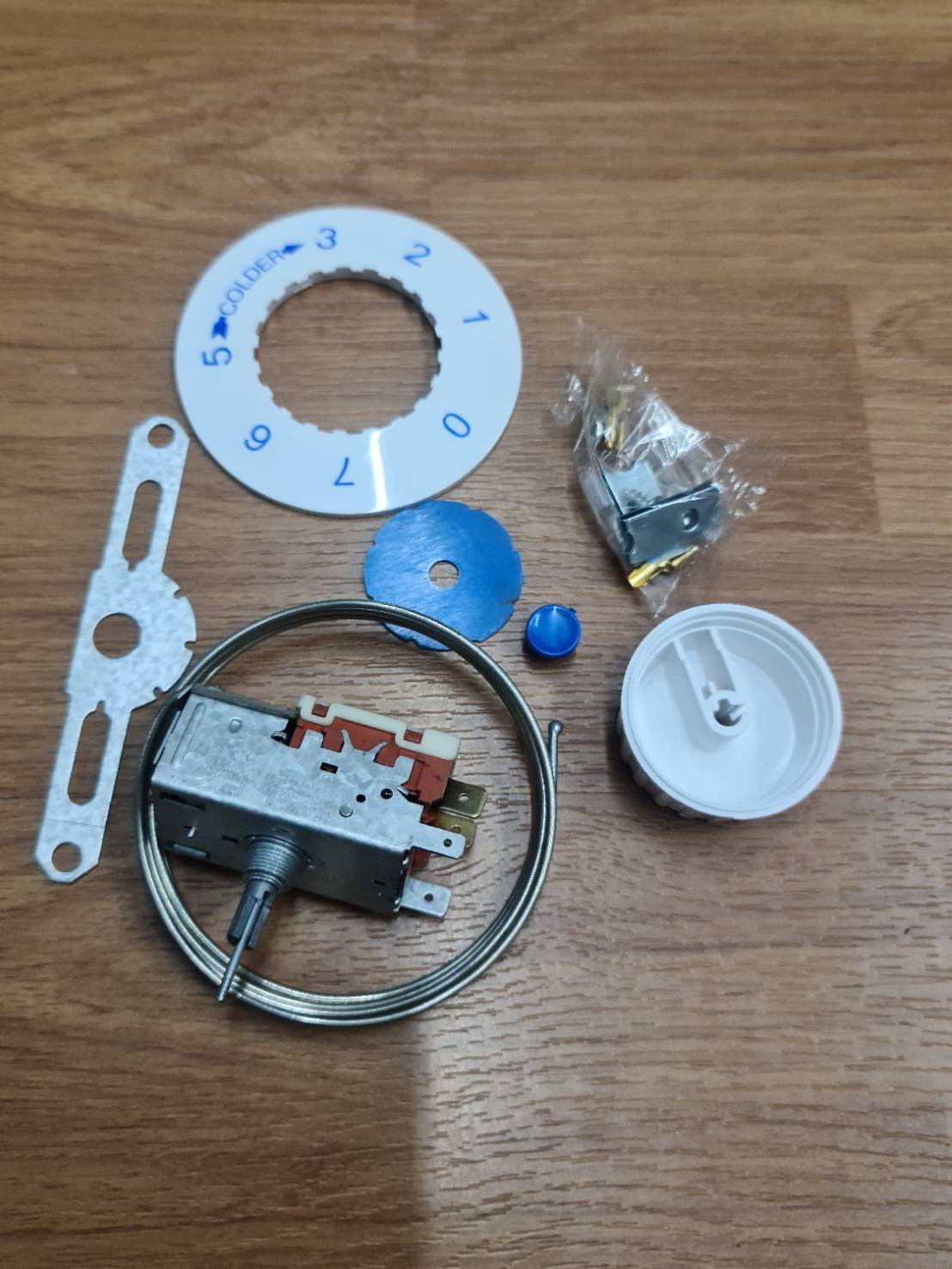 0000731 เทอร์โมสตัท ตู้เย็น Sanyo Singer ซันโย ซิงเกอร์ Whirlpool VP4 กดละลาย พร้อมชุด