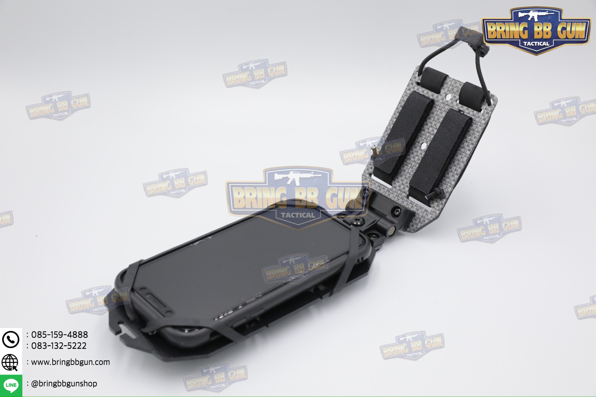 Tactical Rotating Phone Holder เคสโทรศัพท์ติดเสื้อเวส แบบปรับองศาได้ (Folded Navigation Board) (Tactical MOLLE Phone Holder) (Navboard Fliplite Chest Smartphone Mount)