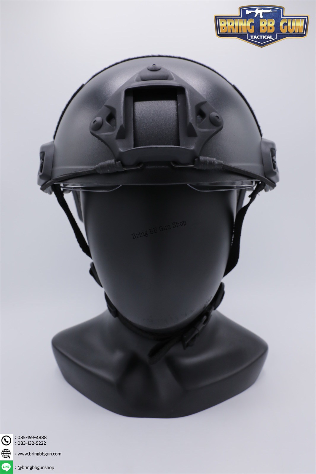 หมวกฟาสทรงเต็มใบ (Fast Helmet MH type) ยี่ห้อ Emerson รุ่น เลนส์กระจกทรงMH