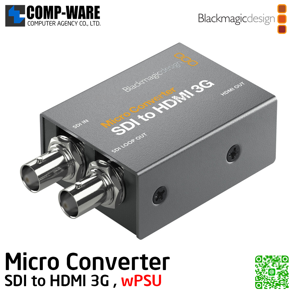 Blackmagic Micro Converter SDI to HDMI 3G , wPSU (with Power Supply) รับประกัน 1ปี