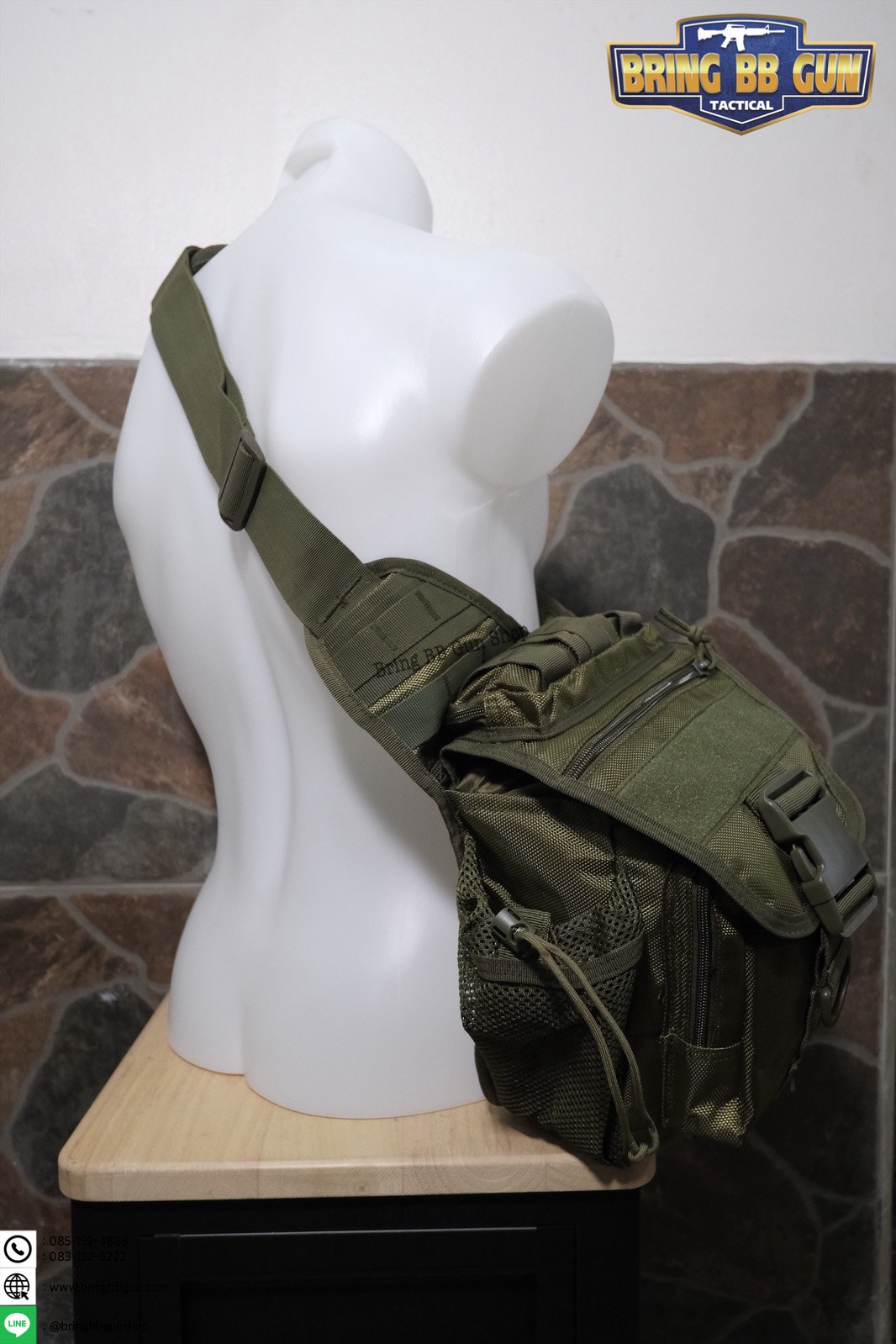 กระเป๋าสะพายข้าง-คาดอก รุ่น ทรงสามเหลี่ยม (เป้สะพายหลัง)