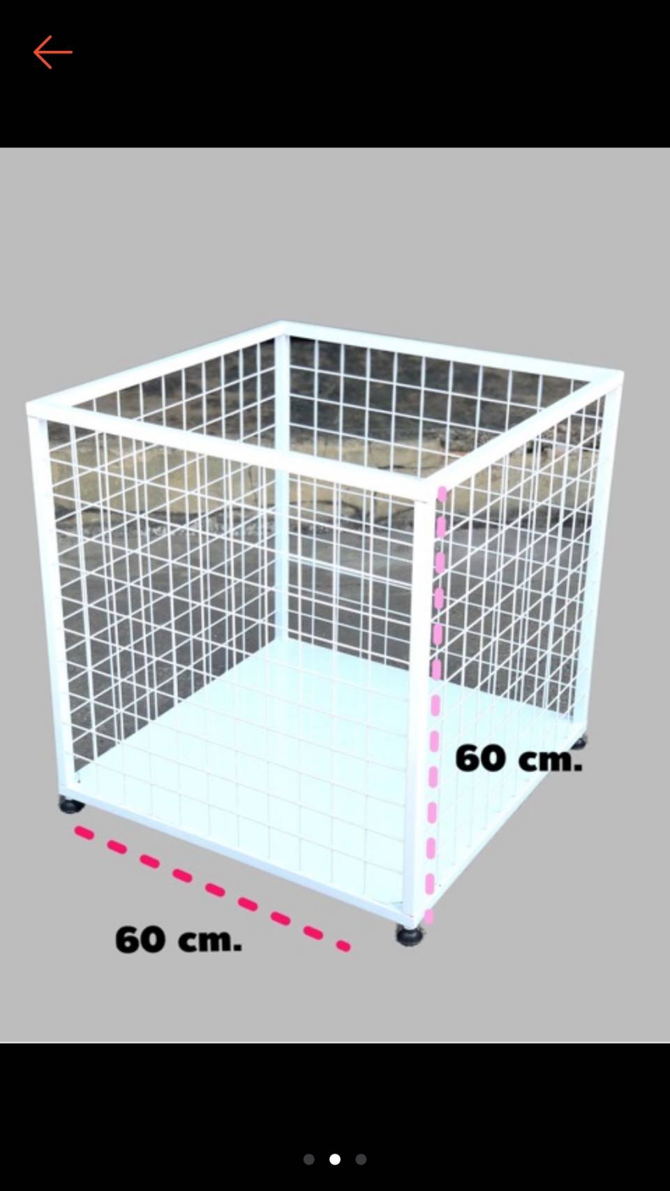 กรงสุนัข กะบะหมาน้อย 60*60 + ล้อราคาถูกๆไปเลยจ้า