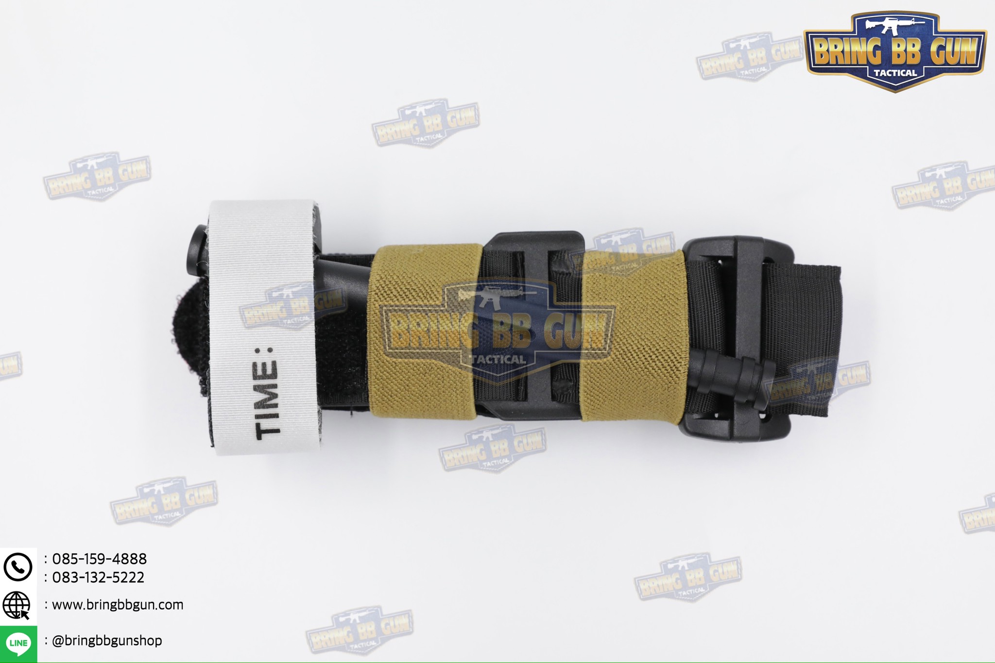 สายรัดเก็บทูนิเก้ แบบMolle ติดเข็มขัดยุทธวิธี/เสื้อเวส ยางยืด(สำหรับเก็บทูนิเก้) แบบMolle ติดเข็มขัดยุทธวิธี/เสื้อเวส สายรัดจัดเก็บอุปกรณ์ทูนิเก้ แบบMolle (Belt Mounted Elastic Tourniquet) (Elastic TQ Holder) (Tourniquet Holder)