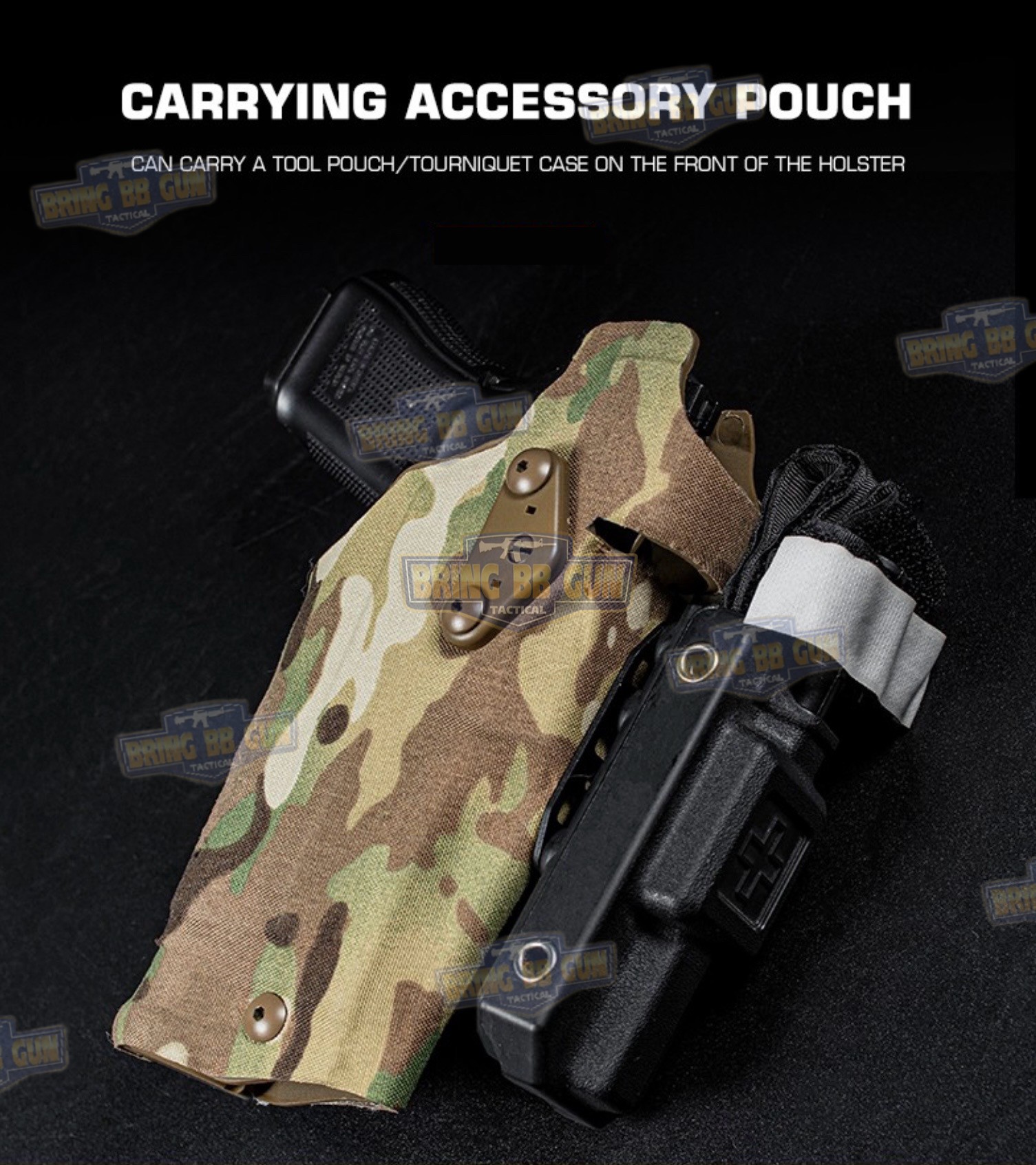 เพลทเสริมซองปืนติดเพ้าทูนิเก้ รุ่น NCP2 (แผ่นเพลทติดอุปกรณ์เสริมซองปืน) (Tourniquet Adapter Mount) (Tourniquet Adapter Mount for Safariland Holsters) (BBC NCP2) (NCP2 for Safariland Holsters) (Negative Cant Plate)