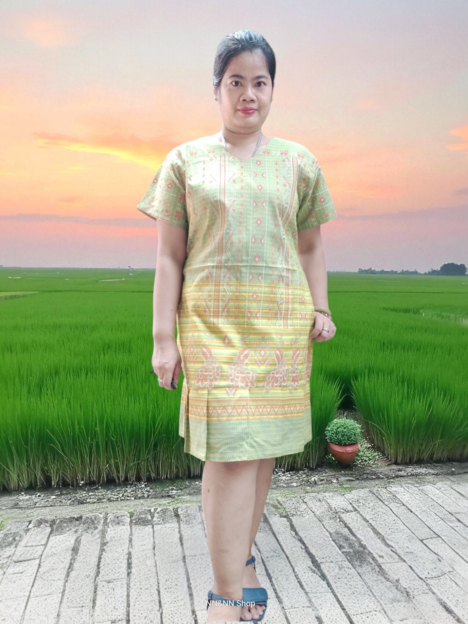 NNandNN Shop 1 0003 เดรสผ้าไทย ตามภาพ 46