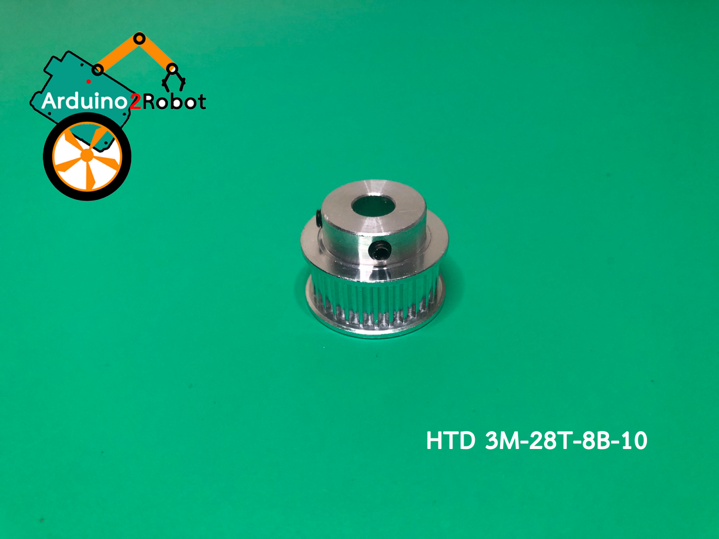 HTD 3M timing pulley 28 teeth bore 8mm สำหรับสายพาน 3M belt width 10mm (HTD 3M-28T-8B-10)