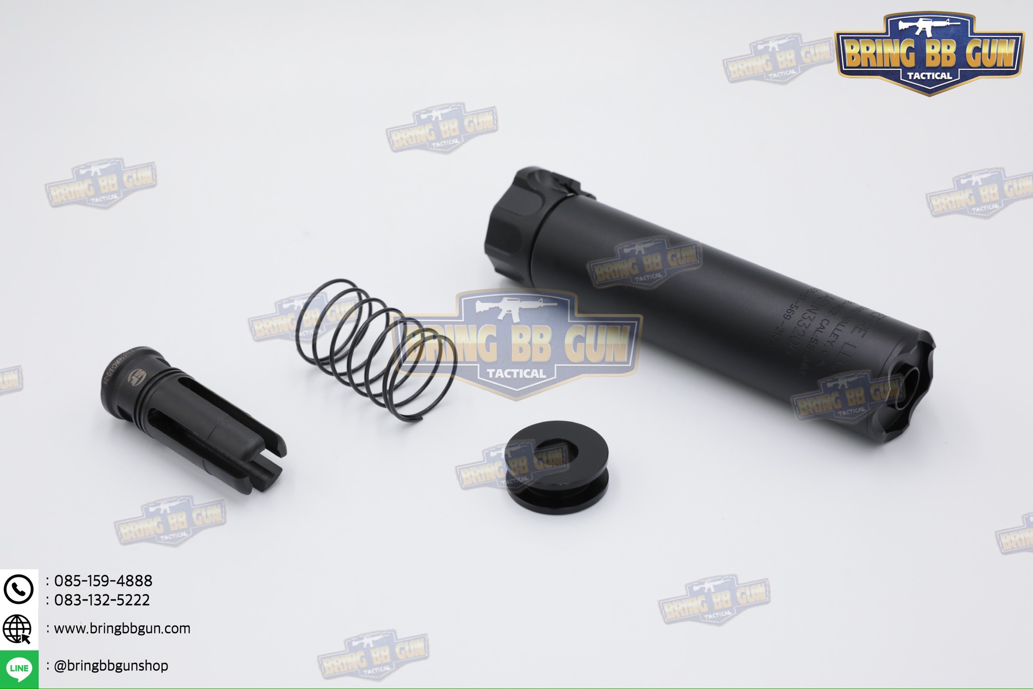 เก็บเสียง+ปลอกลดแสง ยี่ห้อ Surefire รุ่น Socom556 (6") (SOCOM556-RC2 & 4-Prong Flash Hider) (Fast-Attach Sound Suppressor)