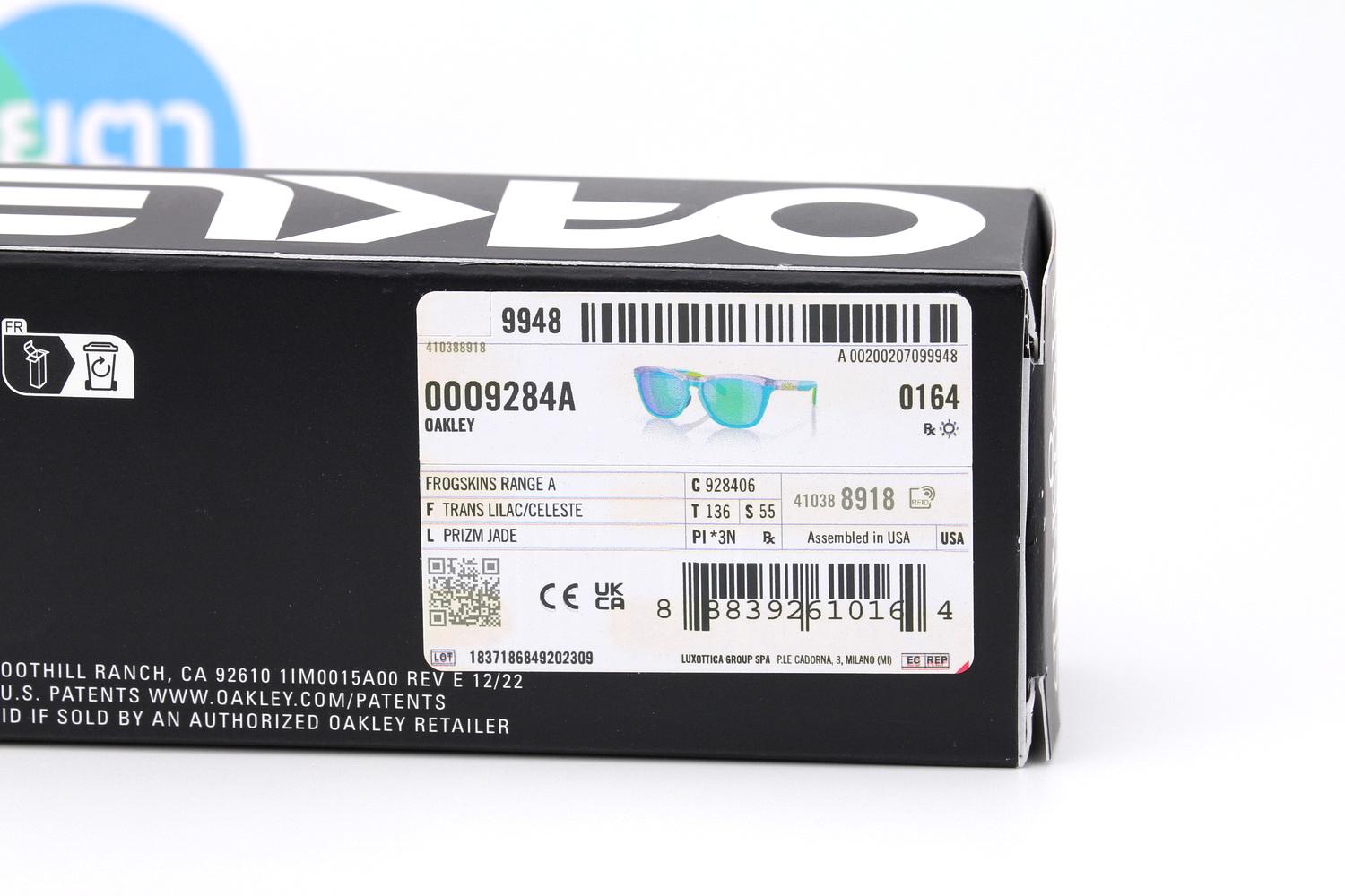 Oakley Frogskins Range A Prizm Jade/Trans Lilac-Celeste SKU#OO9284A-06