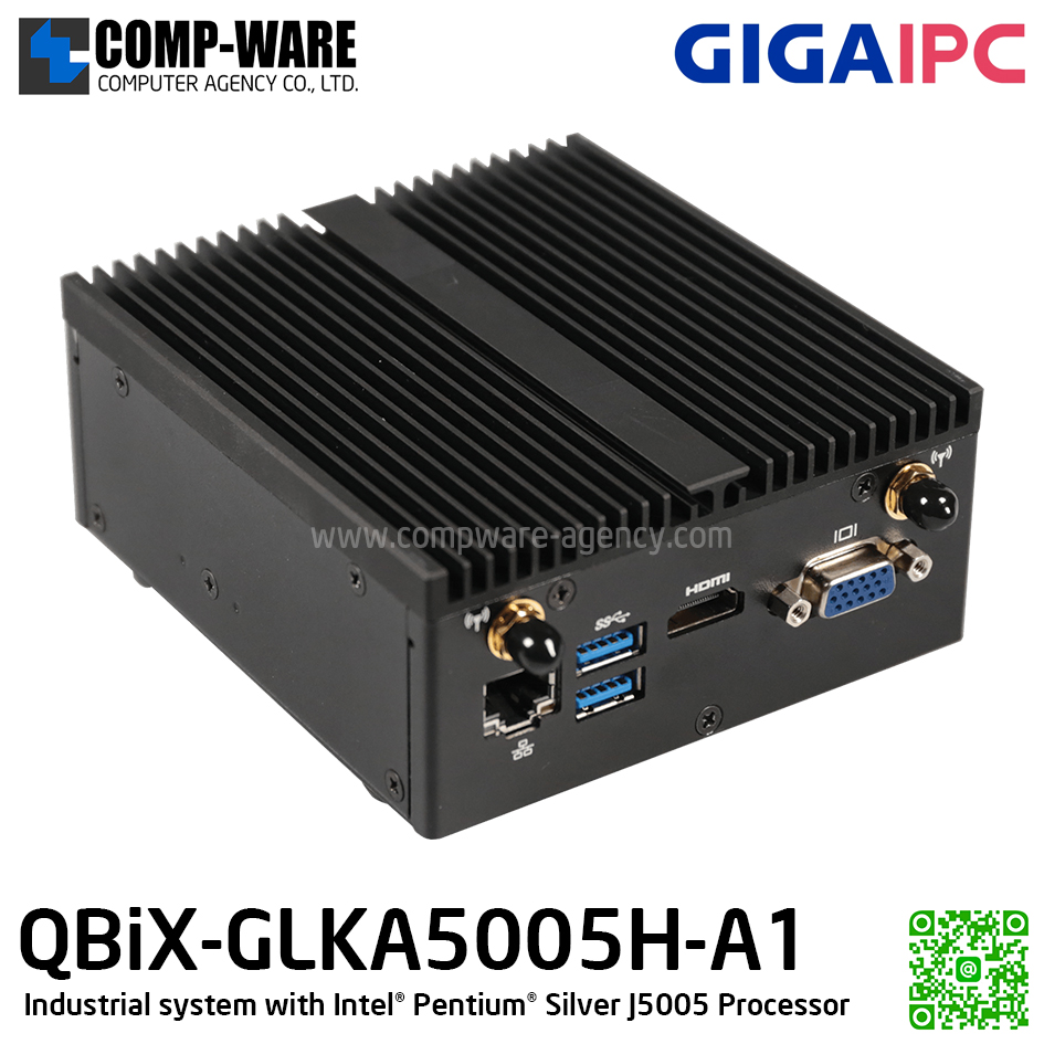 GIGAIPC QBIX-GLKA5005H-A1 FANLESS PENTIUM SILVER J5005 MINI PC