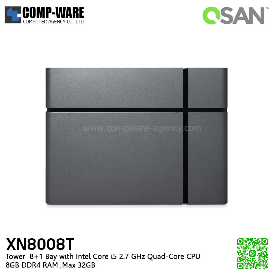 QSAN (8+1 Bays) XCubeNAS XN8008T (8GB RAM) Tower NAS Storage , No HDD