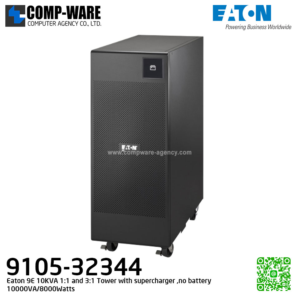 Eaton 9E 10KVA 1:1 and 3:1 Tower with supercharger (no battery) 10000VA/8000Watts 230V UPS ( 9105-32344 )