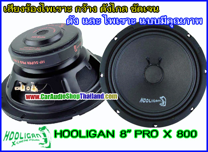 ลำโพงเสียงกลาง 8 นิ้ว HOOLIGAN PRO X 800