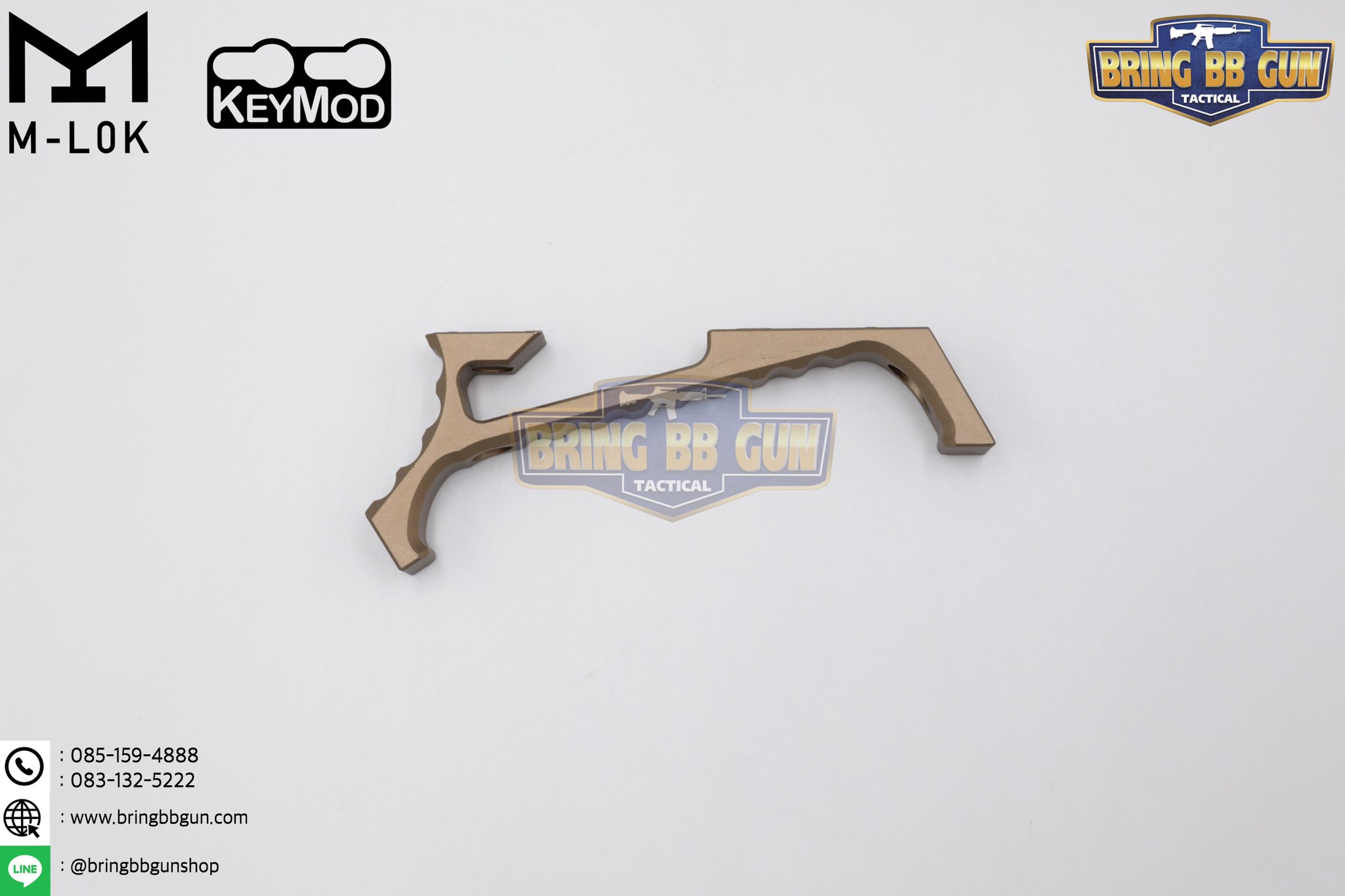 กริ๊ปมือหน้า VP23 (VP23 Tactical Angled Grip) (VP23 Tenaci Grip) (ใช้ได้กับชุดหน้าระบบราง M-Lok และ Keymod)