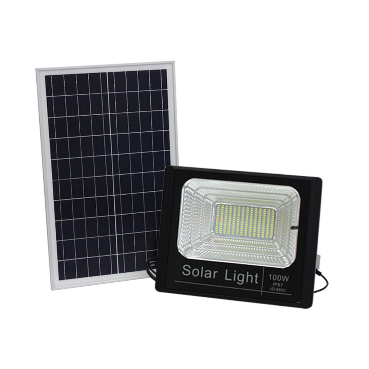 IWC-FLOOD-LIGHT-SOLAR-REMOTE-JD-8800-100W รุ่น JD มีรีโมทตั้งเวลา ปรับแสงได้