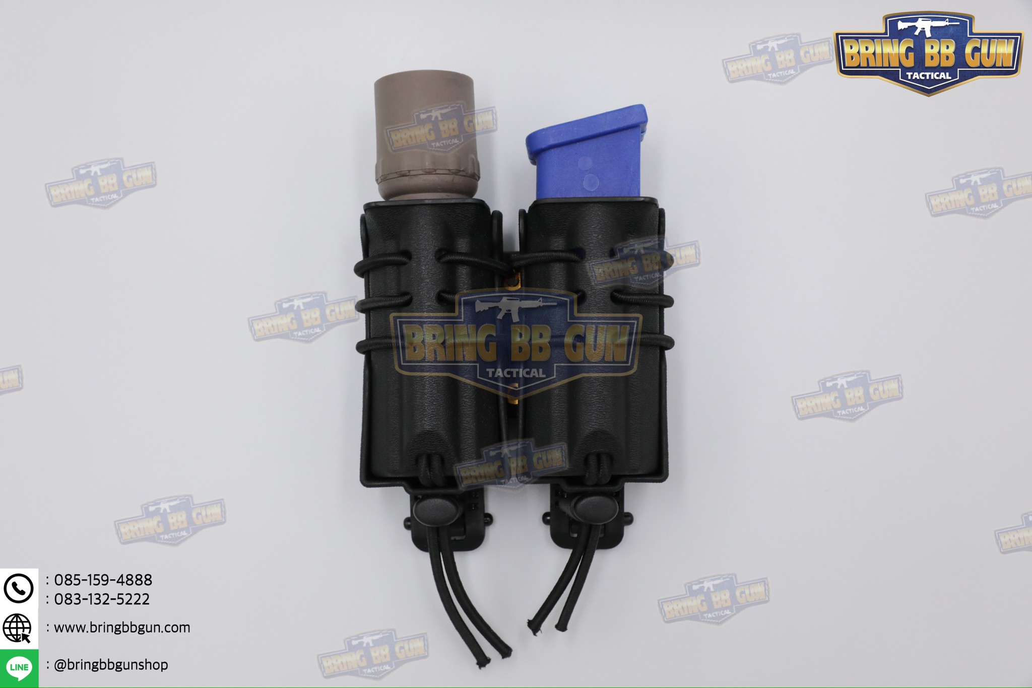 ซองแม็กกาซีนคู่โพลิเมอร์ 9 mm. Urban Assault 9mm Double Quick Pull Mag Case