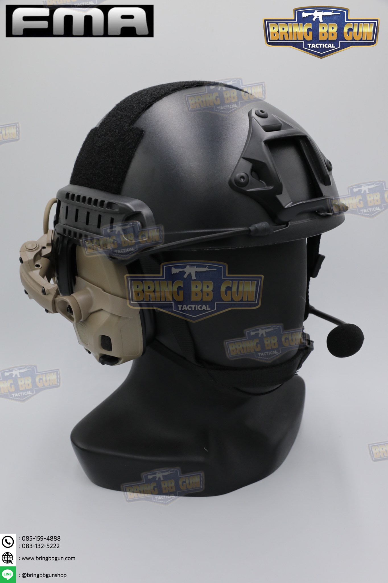 หูฟังสื่อสารตัดเสียงได้ ทรง Ops-Core AMP ยี่ห้อ FMA (FCS AMP tactical communication shooting headset noise reduction) (AMP)