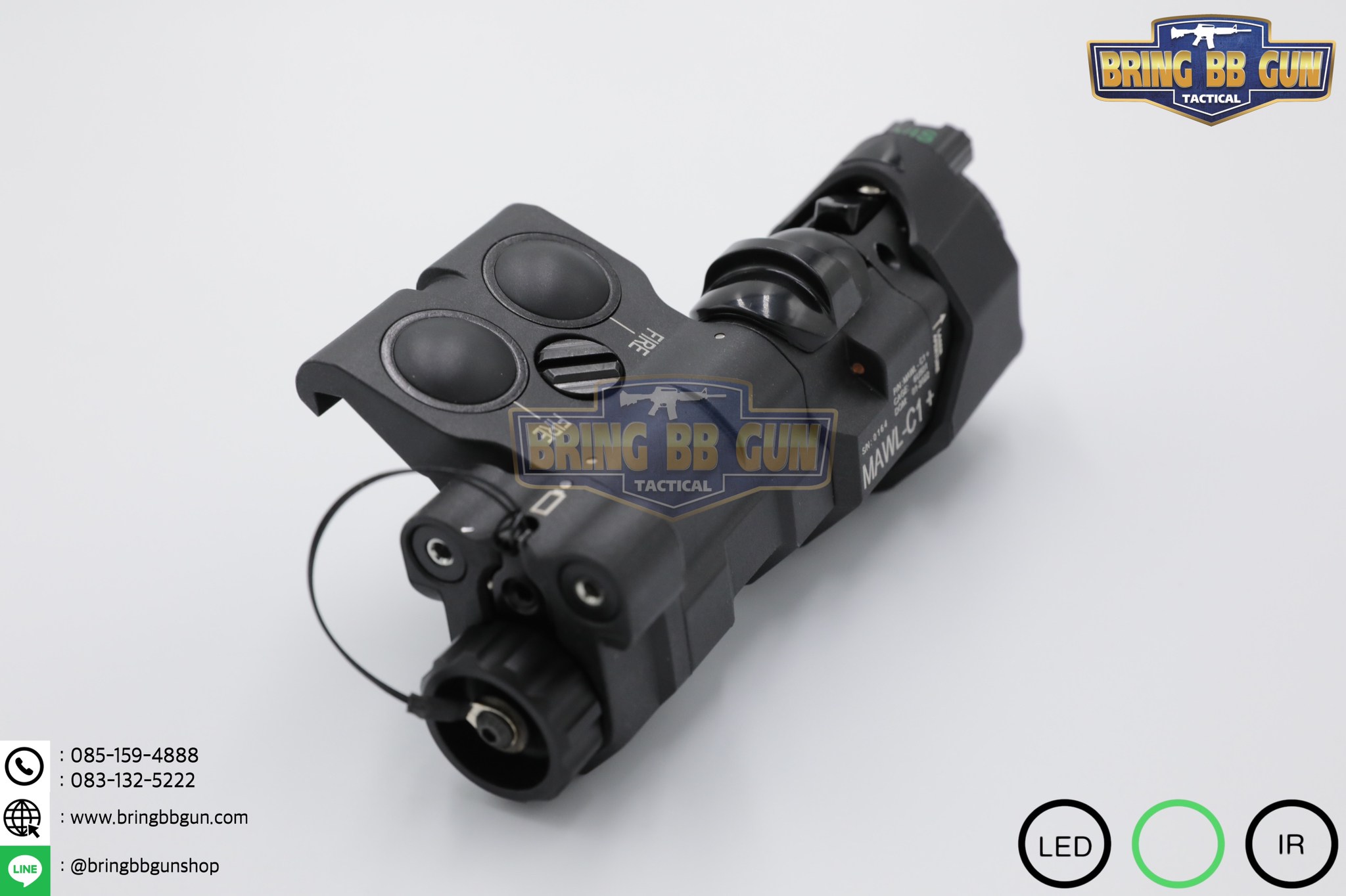 กล่องไฟฉาย+เลเซอร์ชี้เป้า+ไฟฉายIR+เลเซอร์ชี้เป้าIR (อุปกรณ์เล็งช่วยส่องสว่าง) B.E. Meyer รุ่น MAWL-C1+