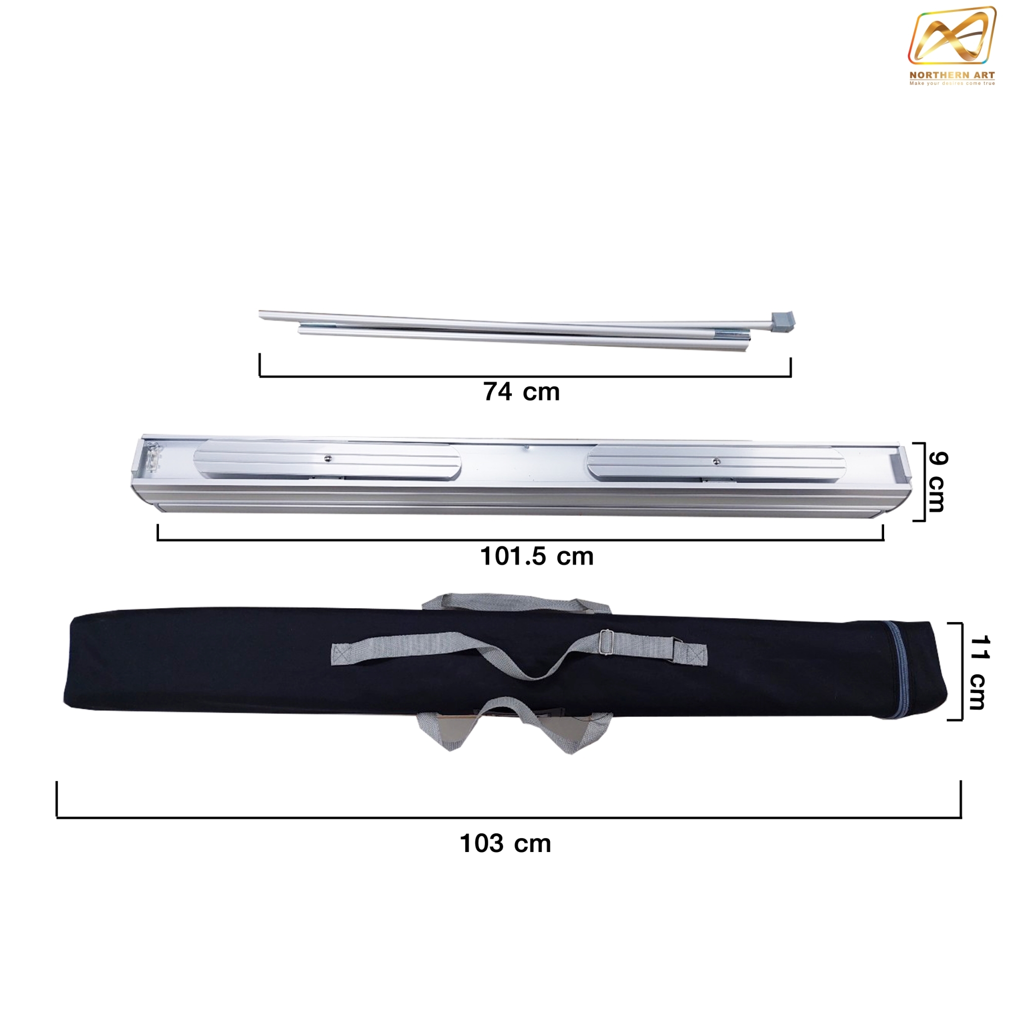 ROLL UP โรลอัพ รุ่น A PLUS ขนาด 120x200 ซม.1 หน้า โครงสร้างอะลูมิเนียมอย่างดี แข็งแรง ทนทาน ม้วนเก็บได้ พกพาสะดวก