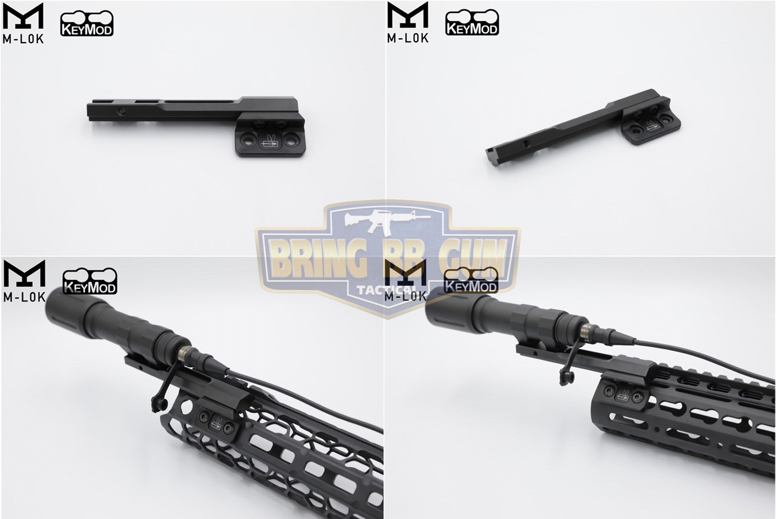 ขาจับไฟฉาย Thorntail แบบจับราง M-Lok,Keymod (ขาจับไฟฉายเอียง 45 องศา)