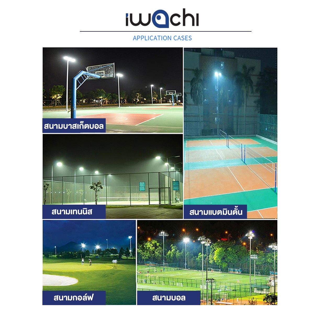 ฟลัดไลท์สนามกีฬา ลานกว้าง LED SPORTLIGHT 600W