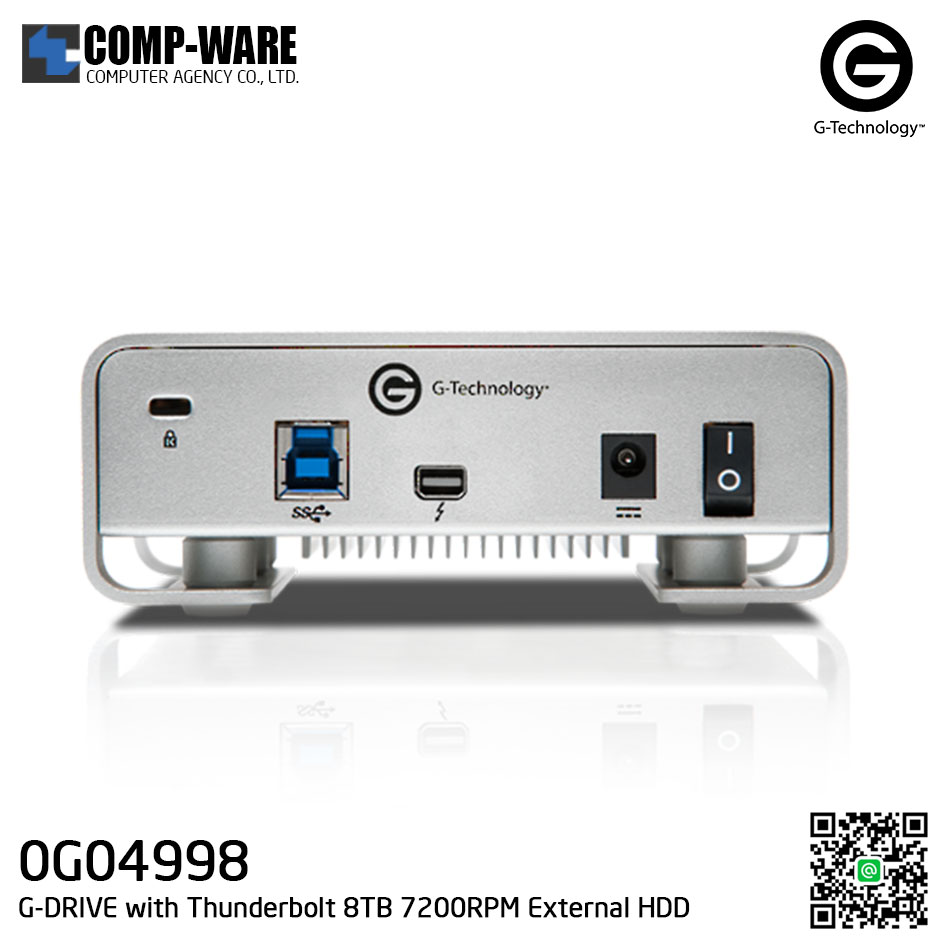 G-Technology G-DRIVE with Thunderbolt 8TB 7200RPM External Hard Drive - 0G04998