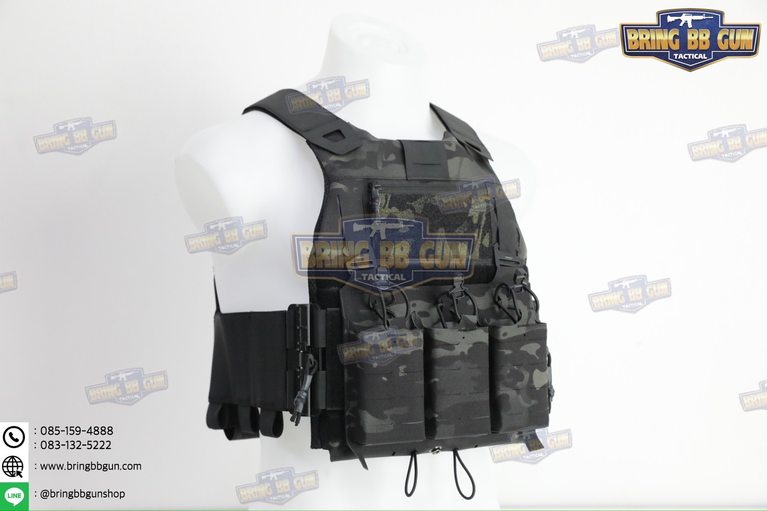 เสื้อเวส FCSK 3.4 (เสื้อเวส FCSK 3.0 + เพ้าแม็กกาซีน KTAR (5.56 แบบ3ช่อง)) (FCSK 3.4 Plate Carrier) (FCSK 3.0 + KTAR Front Flap)